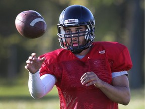 Windsor AKO Fratmen quarterback Brandon Reaume threw five touchdown passes in his team's 80-0 win over the Niagara Region Raiders in OFC football action on Saturday at Alumni Field.