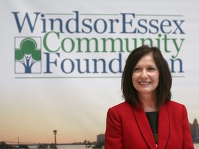 Lisa Kolody, executive director of the WindsorEssex Community Foundation, speaks during the release of the annual Vital Signs survey on May 2, 2017.