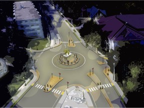 Artists rendition of a proposed roundabout for Riverside Drive and Sandwich Street.