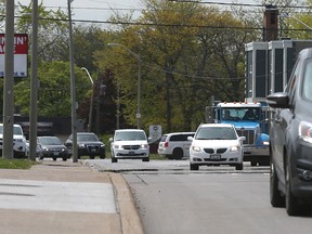 Tecumseh Road West before construction began in mid-May 2017.