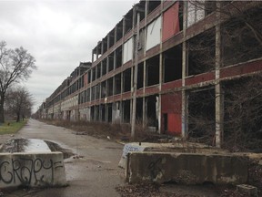 This photo from April 4, 2017, in Detroit shows the vacant Packard car plant on the city's east side. Fernando Palazuelo's optimism —and $405,000 at a tax foreclosure auction — appeared to resuscitate life in the rusted iron lung of the hulking and crumbling car plant. That was more than three years ago and promises by the Peruvian developer to replace the symbol of Detroit's urban decay with bright apartments, busy shops and art galleries have yet to rise from the building's rubble.