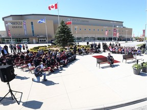 The Memorial Cup Garden dedication ceremony was held at the WFCU Centre in Windsor, Ont., on May 8, 2017.