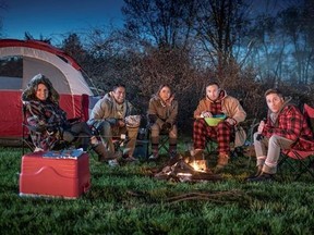 Emma Hunter, (left to right) Darryl Hinds, Isabel Kanaan, Craig Lauzon and Chris Wilson perform in the &ampquot;Canadian Campfire Horror Stories&ampquot; skit for the Air Farce Canada 150 special on CBC on July 1 in a handout photo. THE CANADIAN PRESS/HO-CBC MANDATORY CREDIT