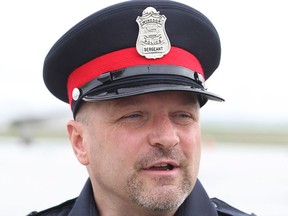 Windsor police Sgt. Steve Betteridge at an April 19, 2017, police training event at Windsor Airport.