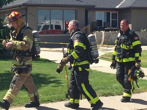 Firefighters battled a basement fire June 21 at 2135 Riverside Dr. W.