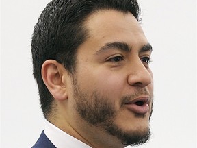 Abdul El-Sayed, who is seeking the Democratic nomination for governor of Michigan, is shown speaking in May 2016.