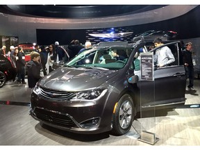 The Chrysler Pacifica Hybrid was a hit with patrons at the North American International Auto Show in Detroit in January 2017.