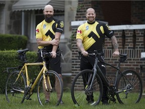 Steve Laliberty, right, and Leon Pilgrim, pictured on  June 6, 2017, will be participating in this year's  Ride to Conquer Cancer.