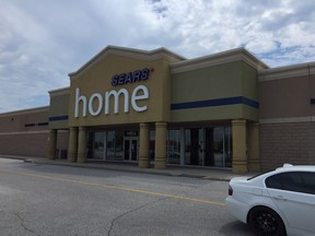 A car drives by the Sears Home store on Legacy Drive in Windsor on June 22, 2017.