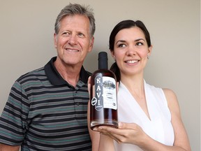 Steve Wright and Jackie DeMarco, are co-founders of Kavi Reserve, a new cold-brewed, coffee-blended whisky that hit LCBO last week. They are seen at Wolfhead Distillery in Amherstburg.