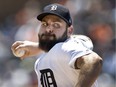 Detroit Tigers starting pitcher Michael Fulmer throws during the second inning of a baseball game against the Los Angeles Angels, June 8, 2017, in Detroit.