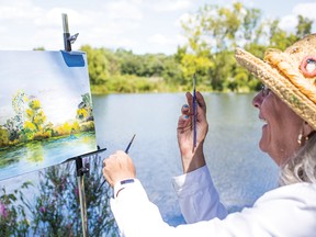 An artist captures some of the natural beauty of one of ERCA’s conservation areas.