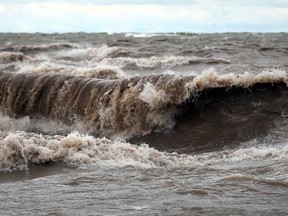 Waves on Lake Erie are visible from Point Pelee Drive in this May 2017 file photo.