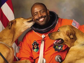 The book cover for Chasing Space: An Astronaut's Story of Grit, Grace, and Second Chances, by astronaut and former Detroit Lions wide receiver Leland Melvin. The book was published in May 2017.