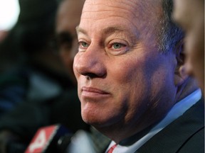 Detroit Mayor Mike Duggan, seen in this file photo, has ordered the removal of a 110-year-old bust of Christopher Columbus.
