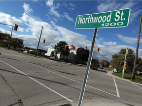 The intersection of Dominion Blvd. and Northwood Street is seen in Windsor on October 24, 2016.