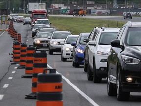 Traffic is shown on EC Row on Thursday, June 15, 2017 in the eastbound lanes between Howard and Walker.