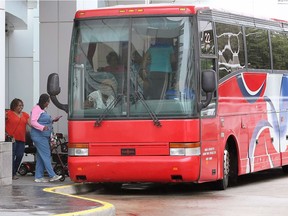 Visitors to Caesars Windsor leave on a bus with Michigan plates Monday July 10, 2017.