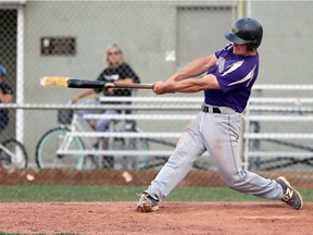 Jesse Carrier is hoping to be a dual threat for the Tecumseh Thunder at catcher and the team's closer at this year's Ontario Senior Elimination Baseball Tournament (NICK BRANCACCIO/Windsor Star)