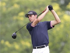 LaSalle's Thomas DeMarco, who held the lead after the first round, struggled to a six-over 77 scores during Wednesday's second round of play at  the 95th Investors Group Ontario Men's Amateur Golf Championship, which is being held Ambassador Golf Club in Windsor. (JASON KRYK/Windsor Star)
JASON KRYK