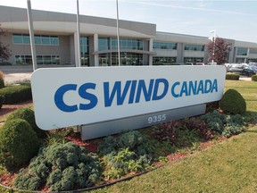 Exterior of CS Wind Canada in Windsor on August 22, 2013.