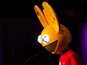 Electronic dance music artist deadmau5 at a press conference in 2012.