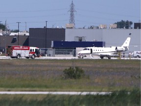 Windsor Fire and Rescue crews responded when a Gulfstream jet made an emergency landing at Windsor Airport July 9, 2017. All occupants exited safely.