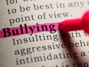 The definition of bullying is highlighted.