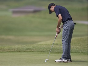 Golf

WINDSOR, ON:. JULY LaSalle's Thomas DeMarco, finishes his round on the 18th hole during the first round of the Ontario Men's Amateur Championship at Ambassador Golf Club on Tuesday. DeMarco leads the field after the opening day after shooting seven-under 67.  (DAX MELMER/Windsor Star)
Dax Melmer