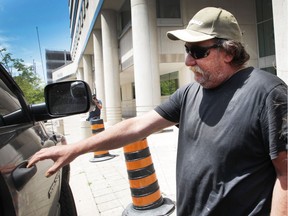 Kenneth Dawson, 56, leaves the Ontario Provincial court on July 6, 2017, after being released on bail.