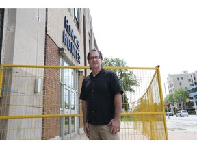Windsor West MP Brian Masse, standing next to the former HMCS Hunter building on Ouellette Avenue in Windsor, July 16, 2017, is calling on Ottawa to clean up the property and develop a plan for its future.