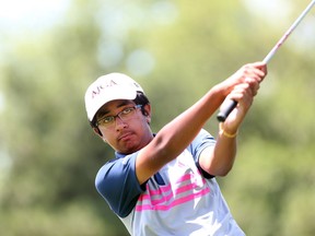 Roseland's Shawn Sehra shot two-under 70 to win the junior boys' division at the Jamieson Golf tour held at Rochester Place on Thursday. (JASON KRYK/Windsor Star)