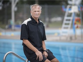 John McKibbon, pictured at Lacasse Park in Tecumseh on July 28,  2017, is retiring next year from organizing triathlons.