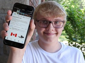 Aidan Gendreau, 14, set up and runs the @TransitHelp Twitter account. He was recognized by Twitter Canada for his effective use of the social media platform.