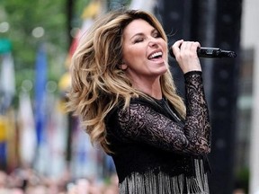 Shania Twain performs on NBC&#039;s Today show at Rockefeller Plaza in New York on June 16, 2017. Shania Twain has announced plans for a 2018 tour. The Canadian country-pop music superstar will first stop in Tacoma, WA., on May 3 and will perform through the rest of the summer. The tour ends Aug. 4 in Las Vegas. THE CANADIAN PRESS/AP, Invision - Charles Sykes