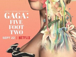 Lady Gaga will debut a new documentary about herself and perform at this year&#039;s Toronto International Film Festival. Organizers say &ampquot;Gaga: Five Foot Two&ampquot; will make its world premiere at the fest, which runs Sept. 7 to 17. The theatrical poster for &ampquot;Gaga: Five Foot Two&ampquot; is seen in an undated handout image. THE CANADIAN PRESS/HO-Netflix, *MANDATORY CREDIT*