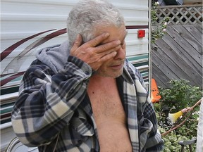 Brian Jamieson and his wife, Joan, escaped their burning home on Bruce Avenue early Saturday morning, but lost their pet cat and nearly all their belongings.