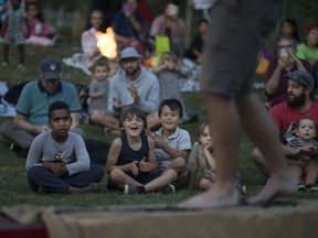 Bruce

WINDSOR, ONT:. AUG 25, 2017 -- Kobbler Jay entertains the crowd by walking over glass while juggling fire at the Bruce Park Outdoor Movie Night, Friday, August 25, 2017.  Dozens of families showed to be entertained by Kobbler Jay before the showing of the movie 'Moana'.  (DAX MELMER/Windsor Star)
Dax Melmer, Windsor Star