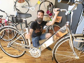 Walkerville bike shop owner Ron Drouillard inside the City Cyclery on Aug. 8, 2017. Drouillard has announced the business will be closing at the end of the month.