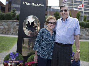 Fred Rivait and his wife Helen attended the ceremony on Windsor's waterfront  on Aug. 19, 2017 commemorating the 75th anniversary of the Dieppe Raid. Two of Rivait's older brothers died in the raid, while another was taken prisoner. A fourth brother later died in Holland.