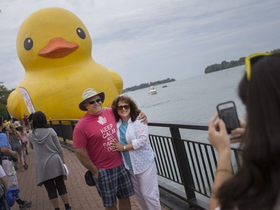 Updated: From deflated to elated — world's largest rubber duck
