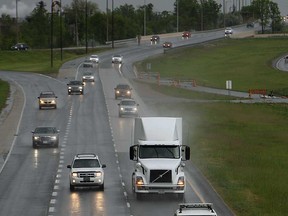 Vehicles travel on Windsor's E.C. Row Expressway near Dougall Avenue in this 2012 file photo.