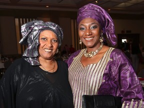 The Amherstburg Freedom Museum hosted an Emancipation Celebration, August 4, 2017, at the Caboto Club. Shown here attending are Lana Talbot, left, and Queen Amina.