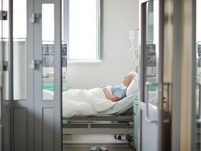 Senior patient in hospital. Photo by Getty Images.