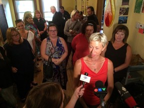 Windsor Youth Centre executive director Tamara Kowalska talks with the media during a press conference at the the Windsor Youth Centre in Windsor on Thursday, August 10, 2017.