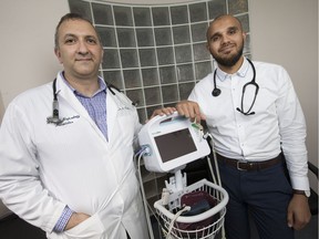 Dr. Albert Kadri, left, and Dr. Syed Obaid Amin recently had their kidney research accepted at the American Society of Nephrology.