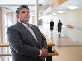 Windsor Regional Hospital president and CEO David Musyj shows the hallway where a stabbing incident involving mental health patients occurred on the evening of Aug. 19, 2017.