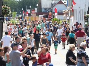 The streets of Amherstburg were packed during the Ontario 150 Tour on Aug. 5, 2017.