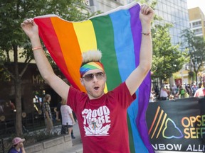 In this Aug. 13, 2017, file photo, the Windsor-Essex Pride Fest Parade made its way down Ouellette Avenue with entertainment, rainbow-coloured flags and more.