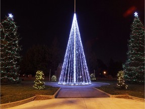 Christmas lights are shown in Jackson Park in Windsor on Dec. 2, 2013.